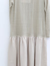SWAYING 2025 Fall/Winter Collection: Fish-tail design polo dress with contrasting panel, Style No. SW-SW25AW2L03C1S2-HL, Gray-Green